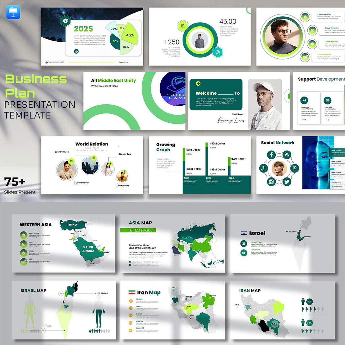 Middle East business development Template cover image.