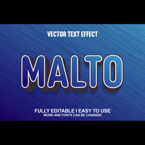 Fully Editable Vector 3D Text Effect cover image.