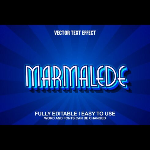 Fully Editable Vector 3D Text Effect cover image.