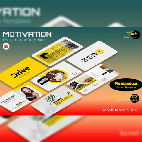 Motivational Quotes For Company Presentation Template cover image.