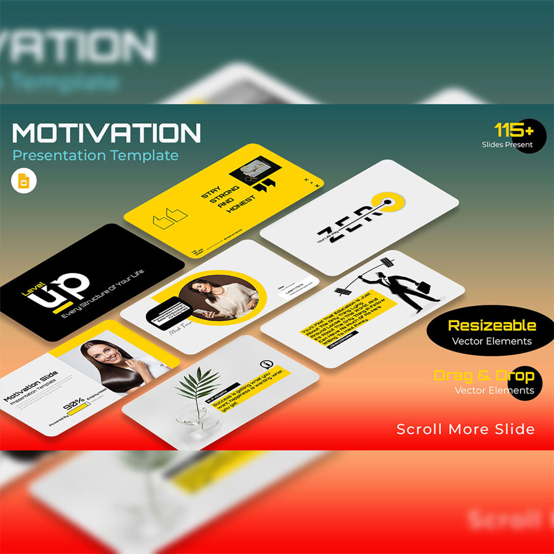 Motivating Employees Google Presentation cover image.