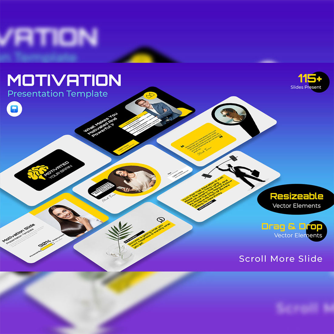 Motivated Keynote Corporate Template cover image.