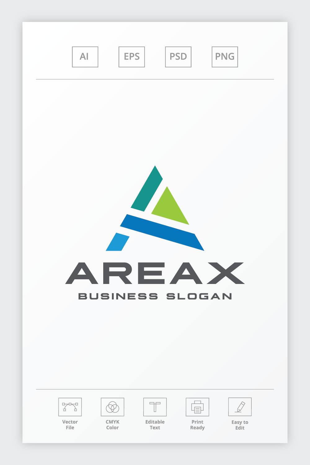 Areax Letter A Logo pinterest preview image.