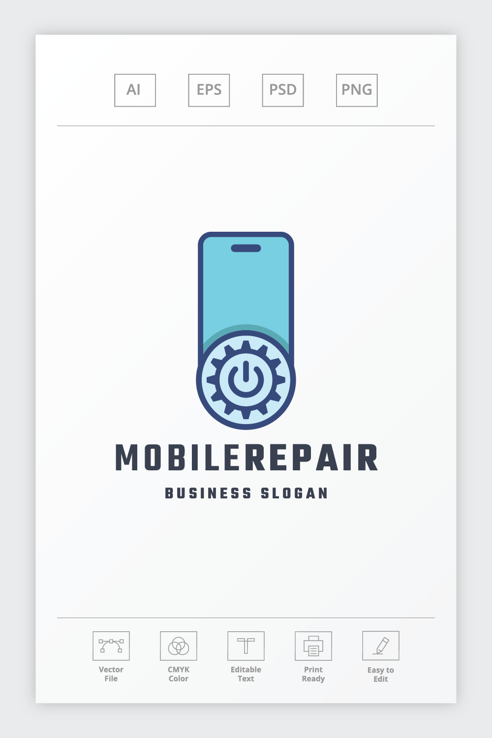 Mobile Repair Check Logo pinterest preview image.