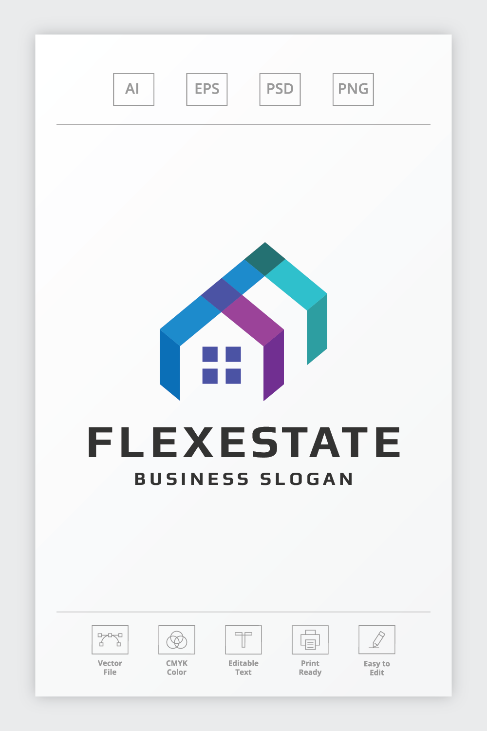 Flex Real Estate Letter F Logo pinterest preview image.