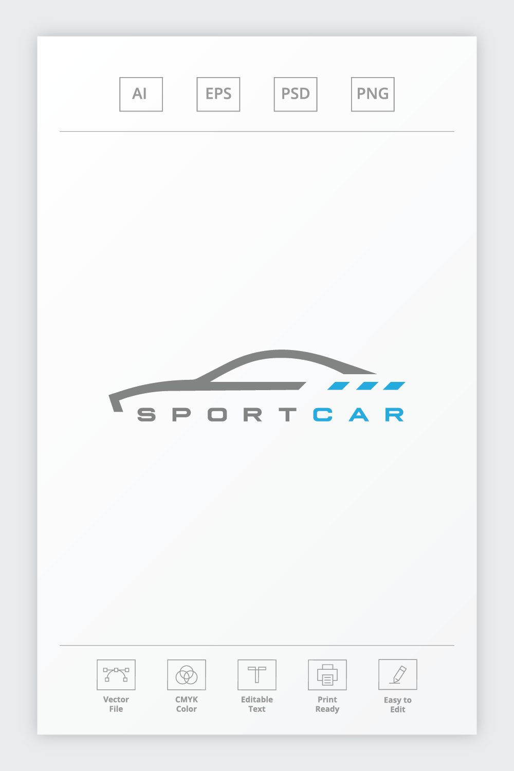 Super Sport Car Logo pinterest preview image.