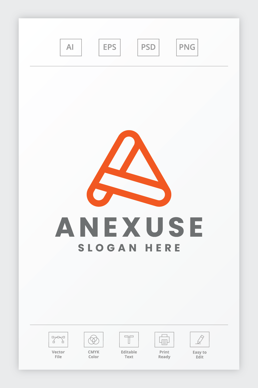 Anexuse Letter A Logo pinterest preview image.