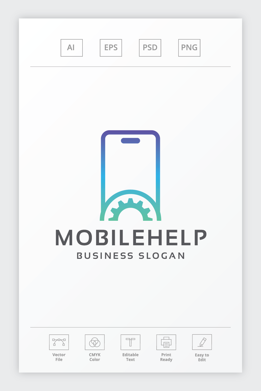 Mobile Fast Help Logo pinterest preview image.