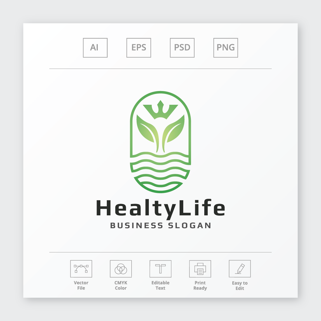 Healthy Life - Wellness & Medical Logo preview image.