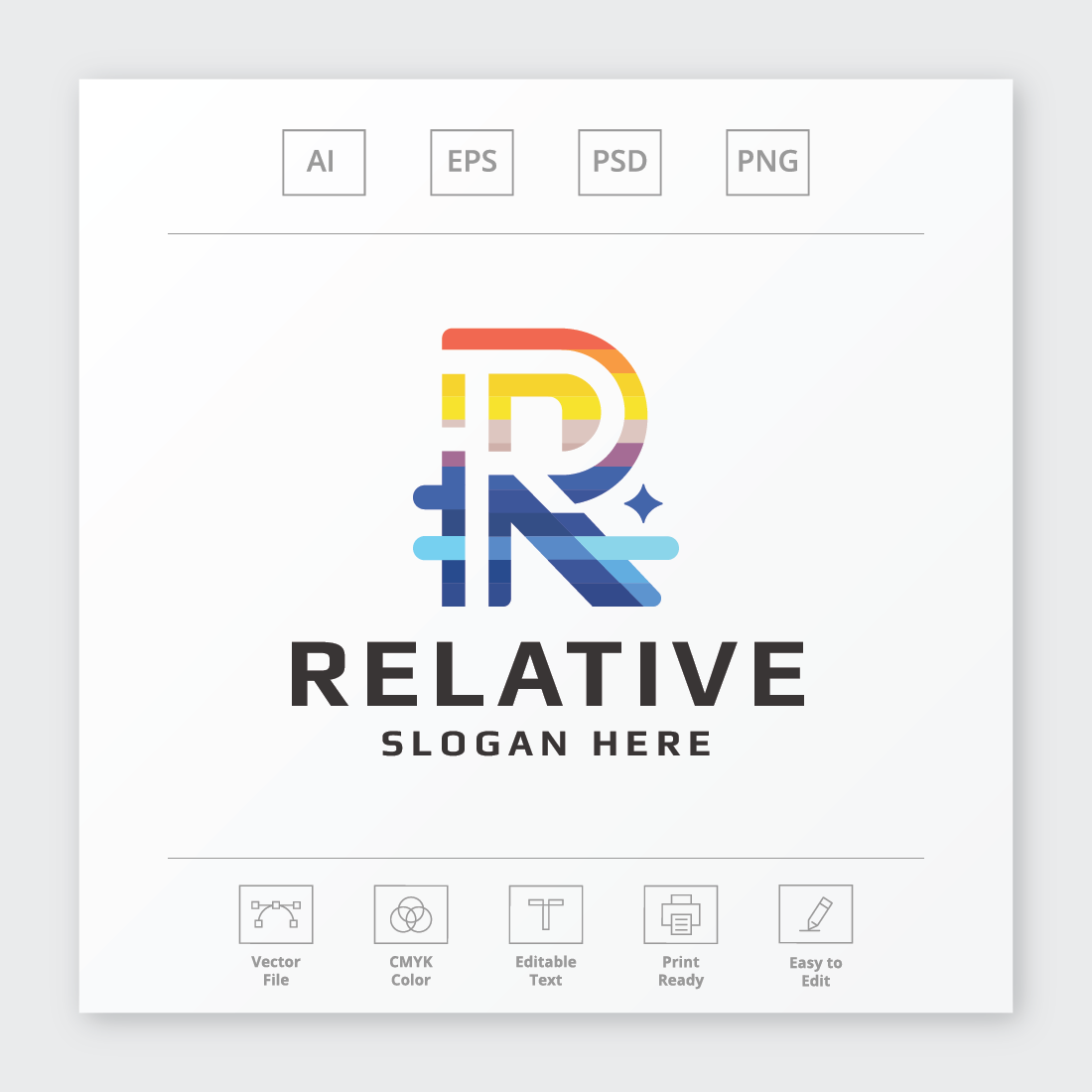 Relative Letter R Logo preview image.