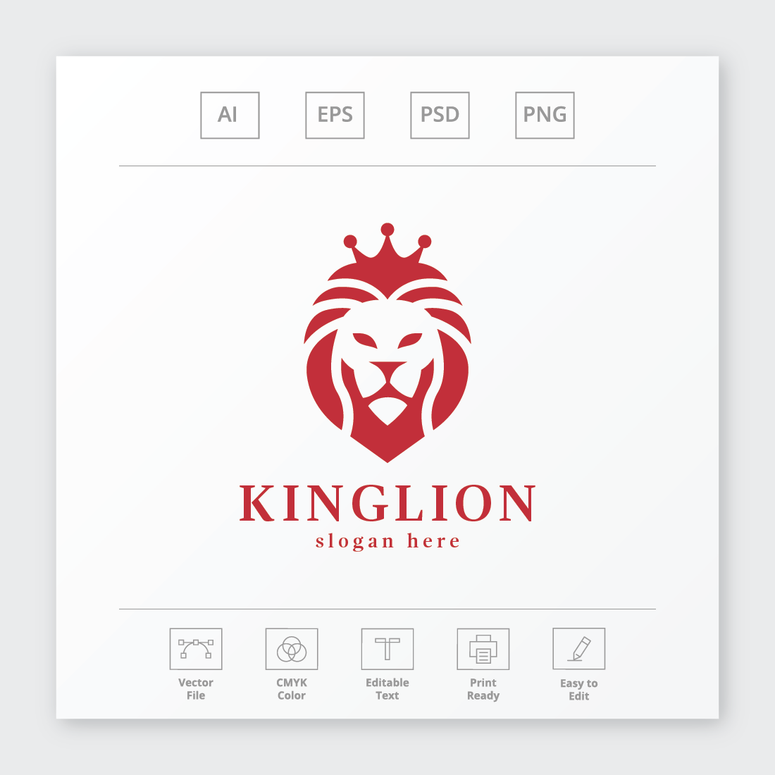 King Royal Lion Logo preview image.