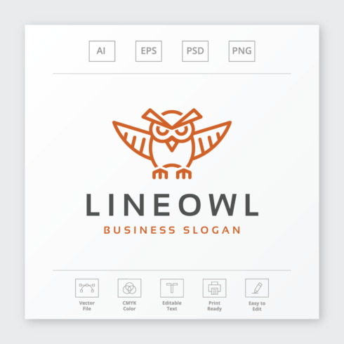 Line Smart Owl Logo cover image.