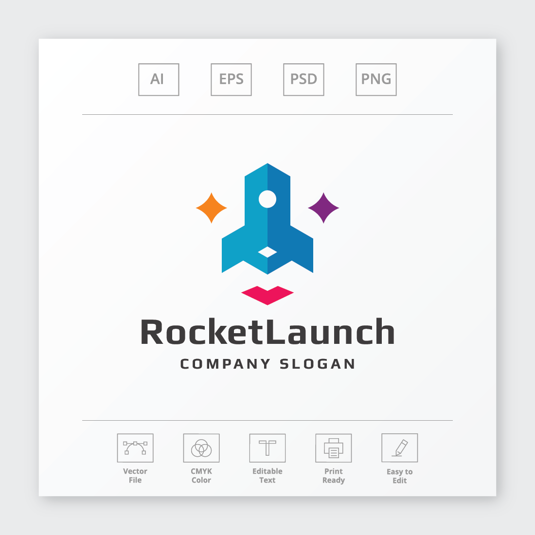 Rocket Launch Logo preview image.