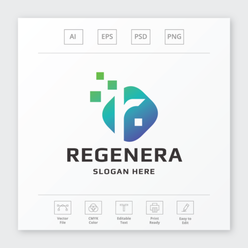 Regenera Letter R Logo cover image.