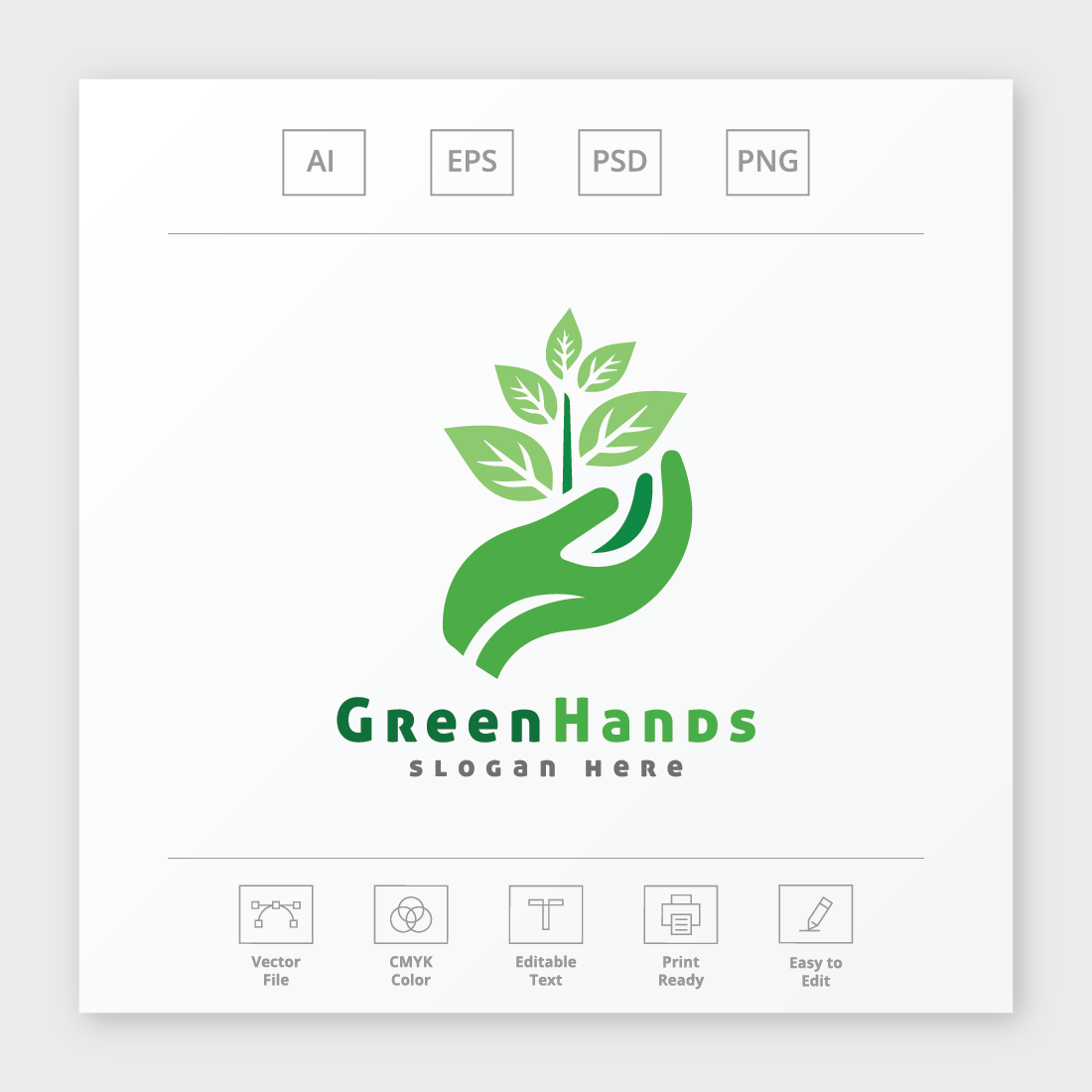 Nature Green Hands Logo cover image.