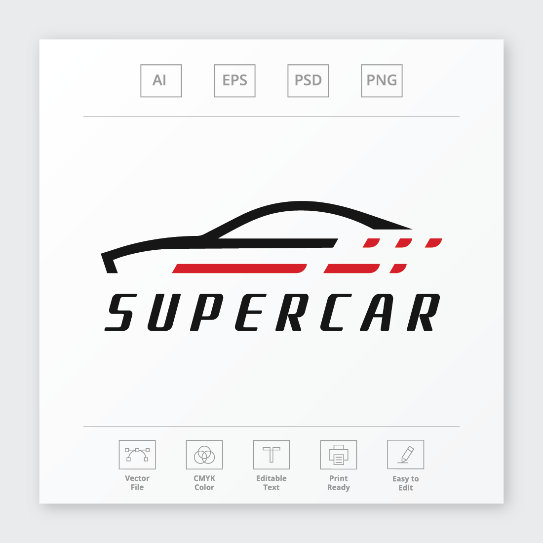 Speed Super Car Logo preview image.