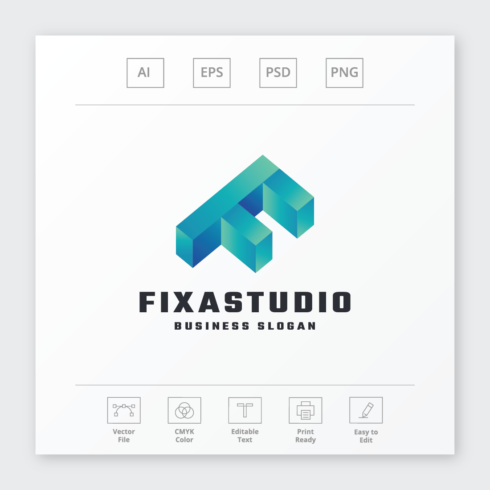 Fixa Studio Letter F Logo cover image.