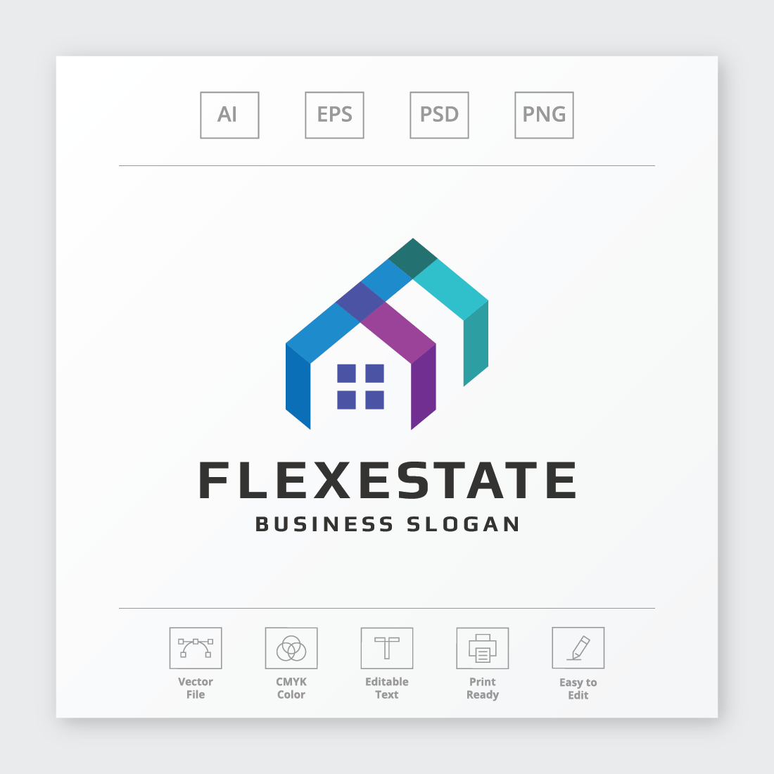 Flex Real Estate Letter F Logo cover image.