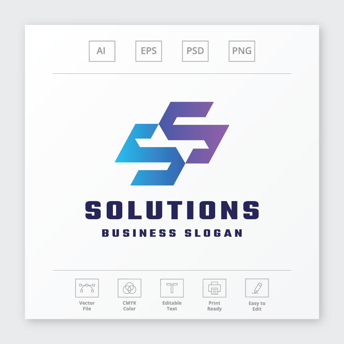 Solutions - S or SS Logo Letter preview image.