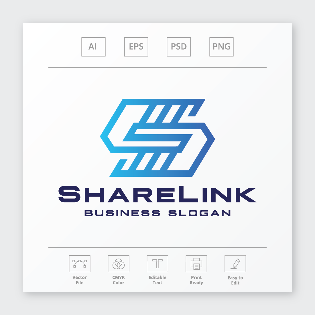 Share Link Letter S Logo preview image.