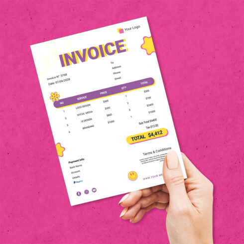 Modern Retro Invoice cover image.