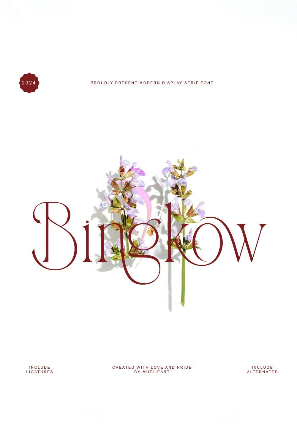 Bingkow Display Serif pinterest preview image.