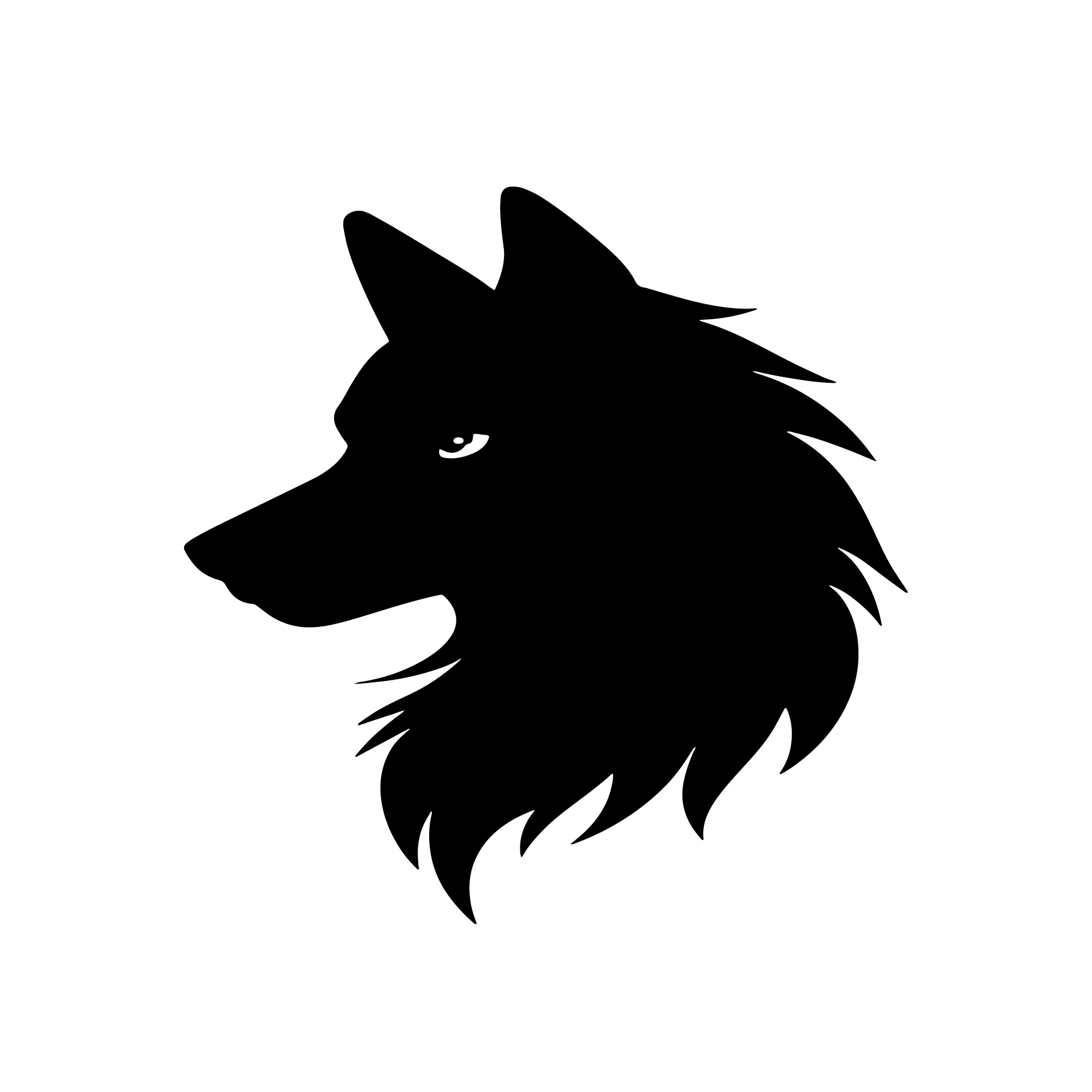 wolf vector on white background cover image.