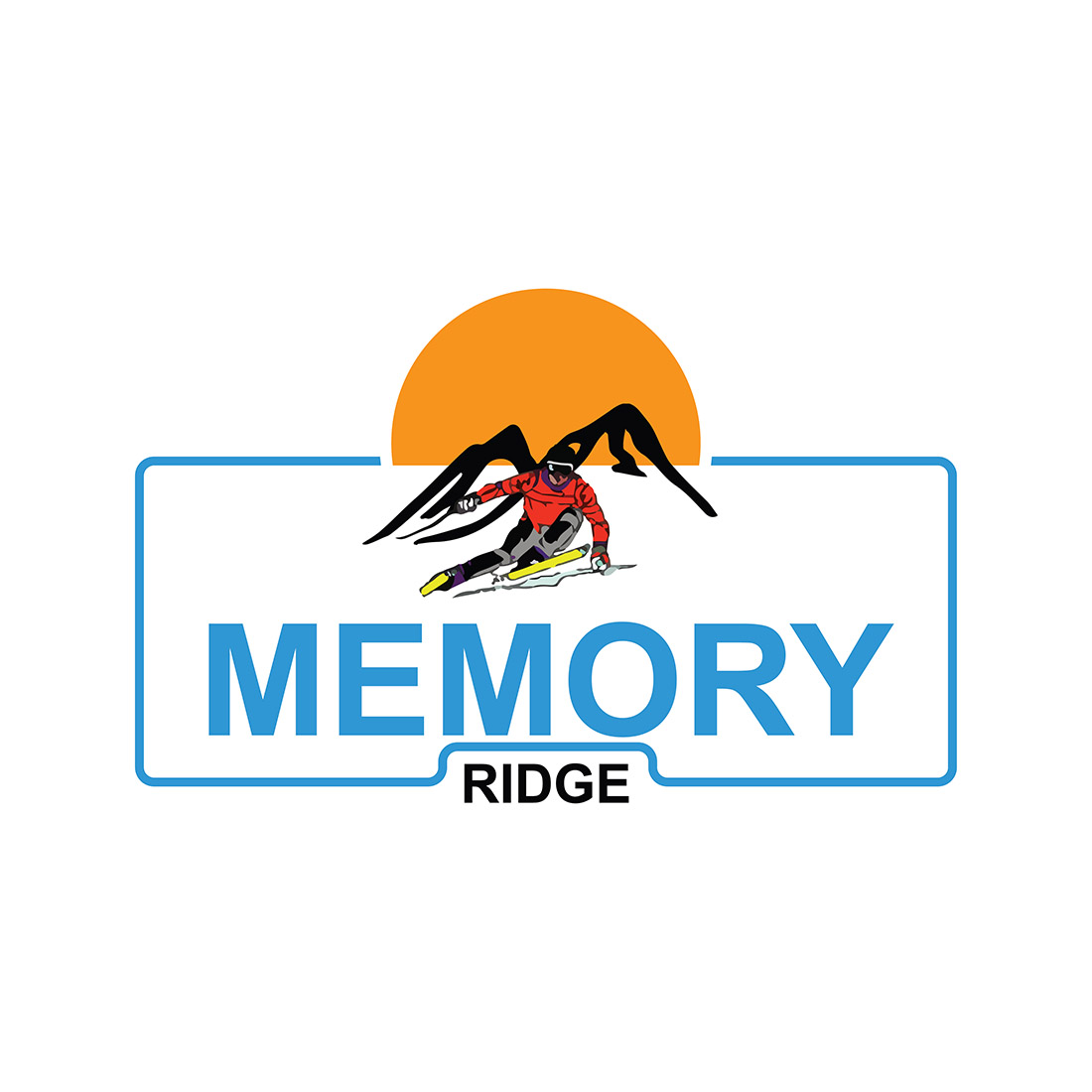 memory ridge logo or icon design vector image template 101