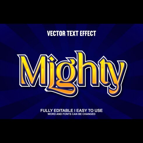 Fully Editable Vector 3D Text Effect cover image.