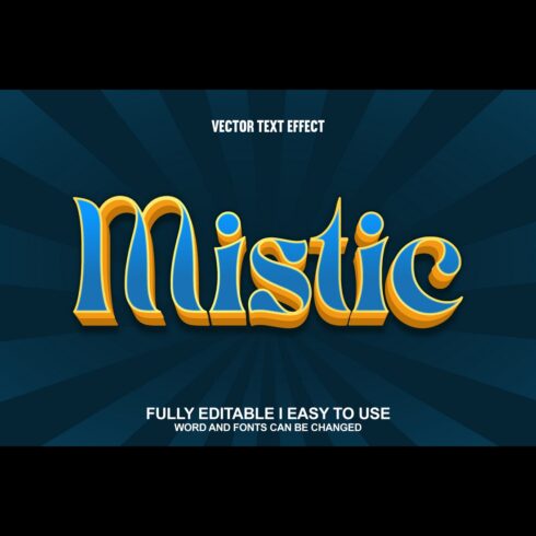 Fully Editable Vector 3D Text Effect cover image.