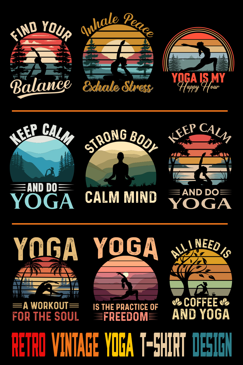 Unique Yoga T-Shirt Designs for Mindful Yogis, Perfect for Your Practice Yoga t shirt design pinterest preview image.