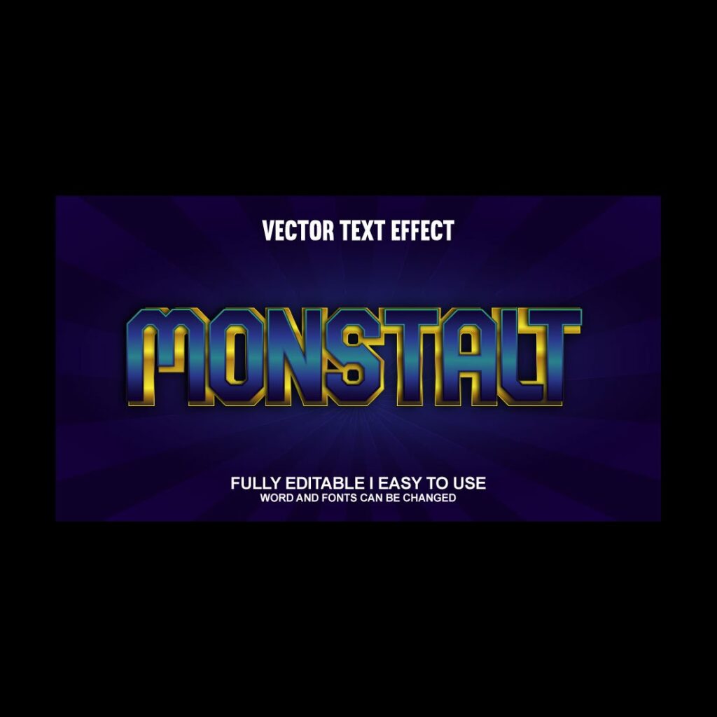 Fully Editable Vector 3D Text Effect - MasterBundles