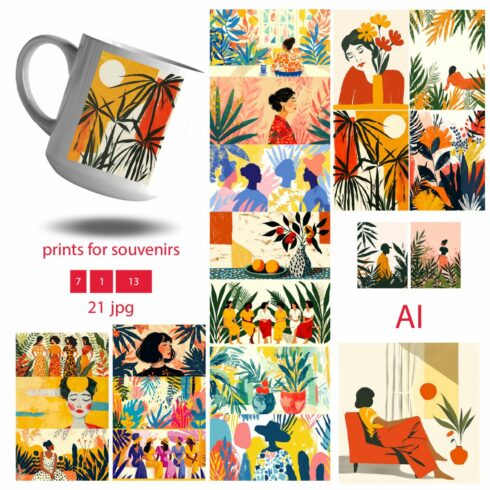 prints for souvenirs with plants and people cover image.