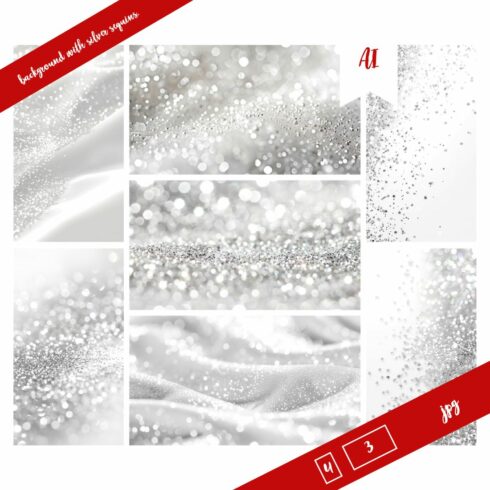 background with silver sequins cover image.