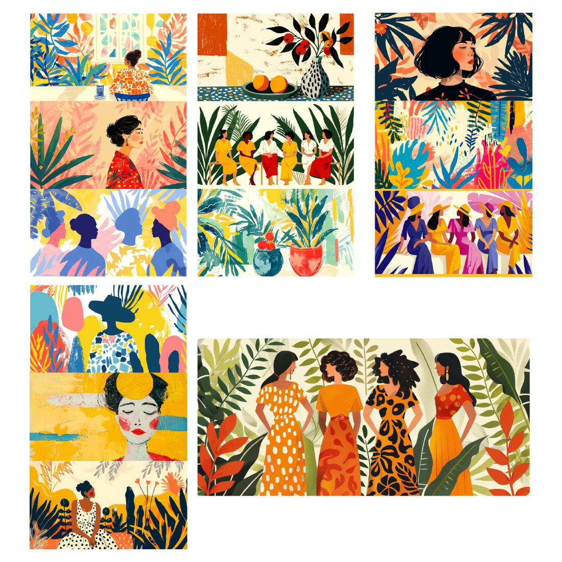 prints for souvenirs with plants and people preview image.