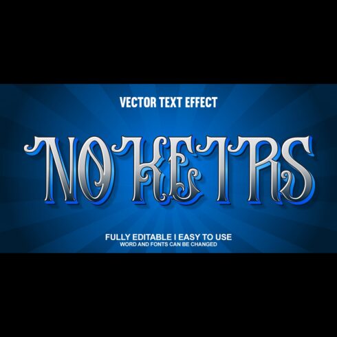 Fully Editable Vector 3D Text Effect cover image.