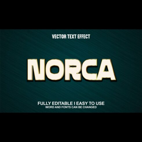 Fully Editable Vector 3D Text Effect cover image.