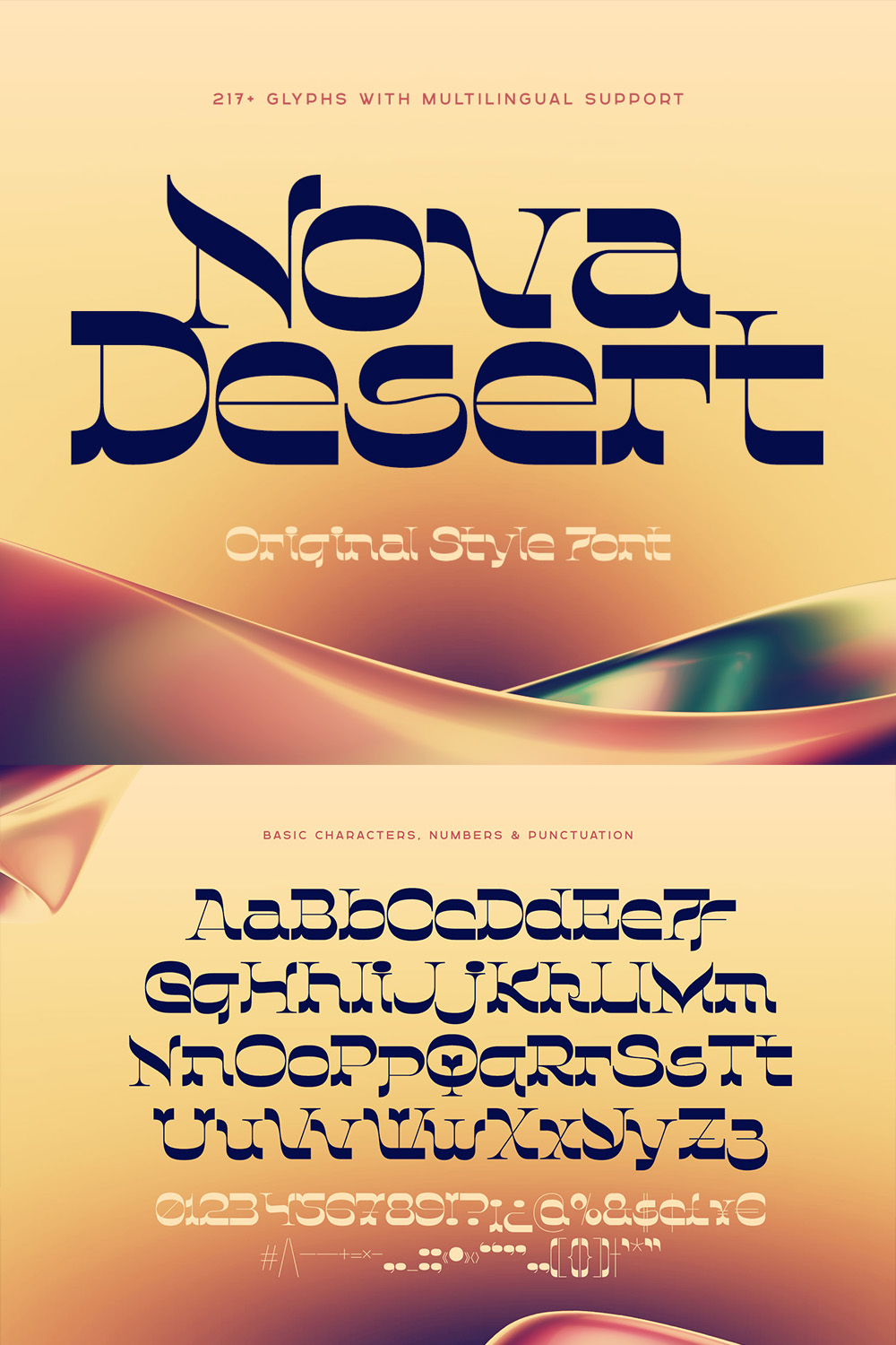 Nova Desert — Original Style font pinterest preview image.