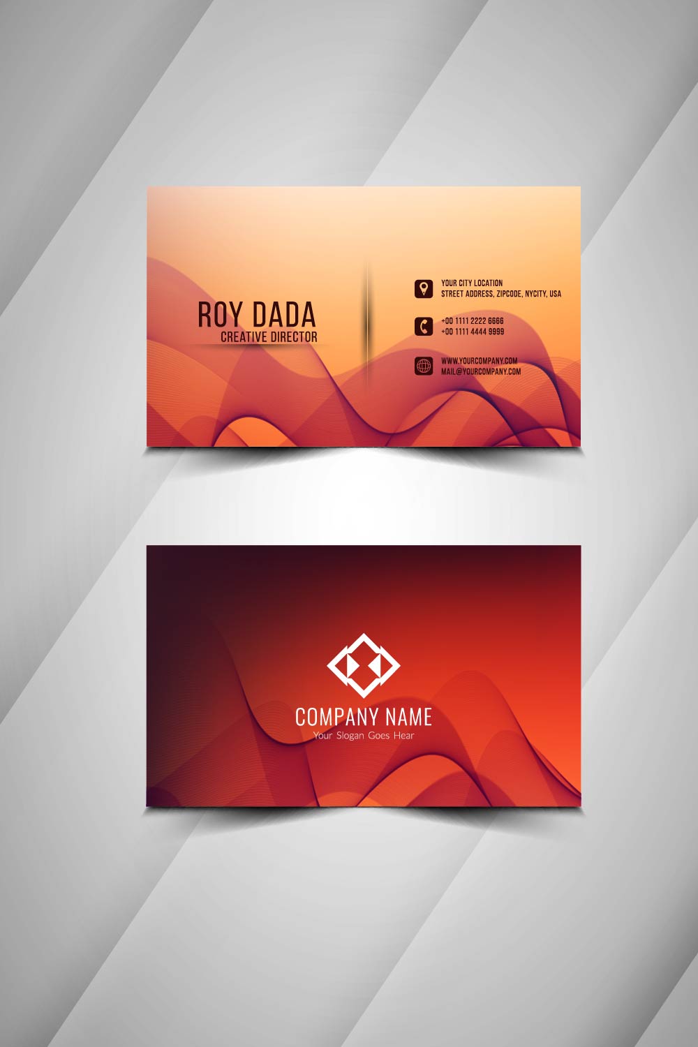 Stylish Business Card Design pinterest preview image.