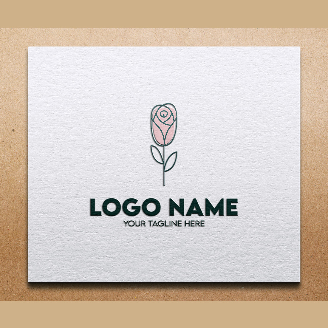 Modern Minimalist Botanical Logo Design for Businesses With Leaves and Flowers, Professional Creative Monogram Botanical Floral Logo Design for Salon or Massage Centre Feminine Style Brands Companies preview image.