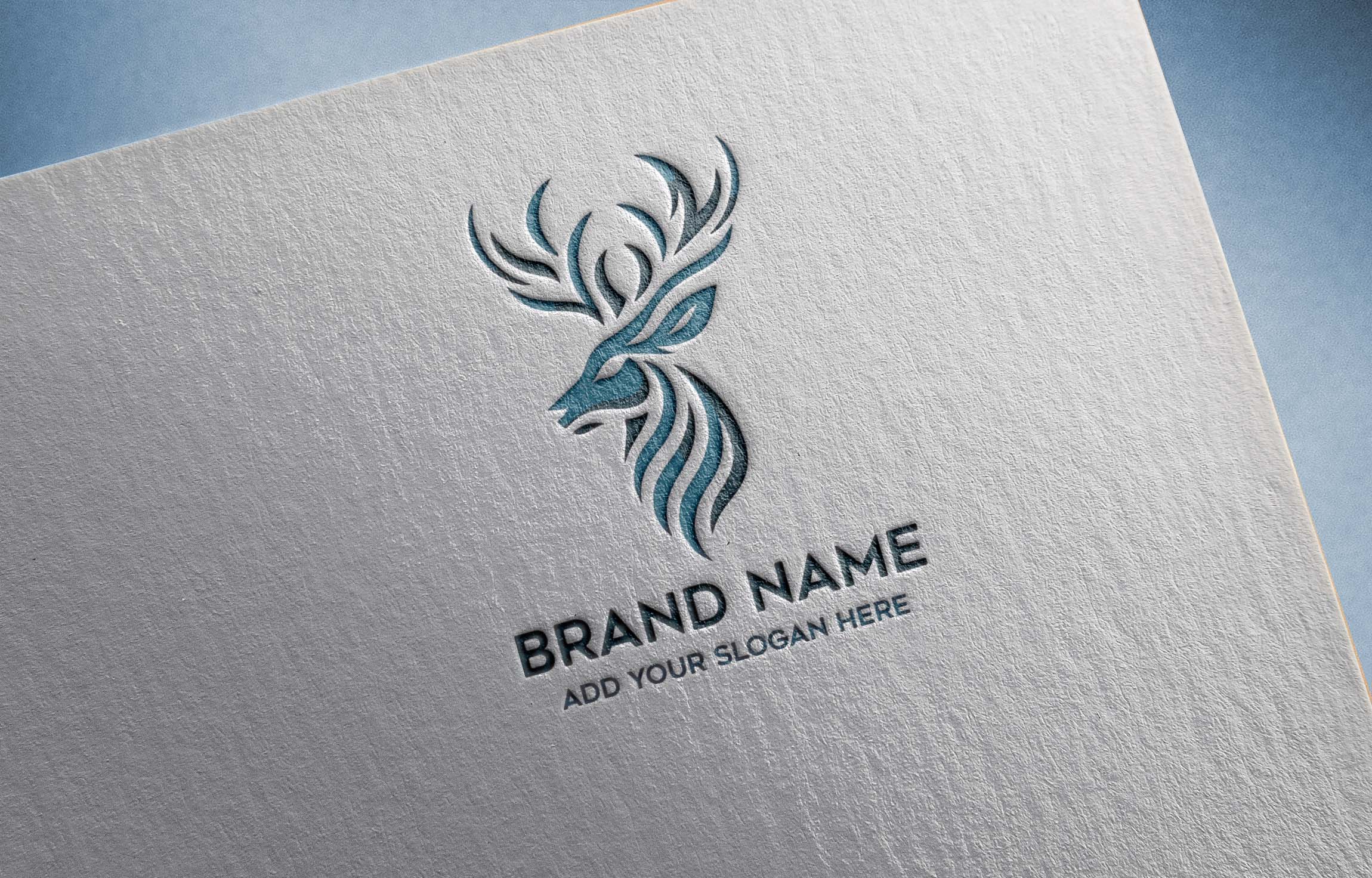 paper pressed psd logo mockup 216