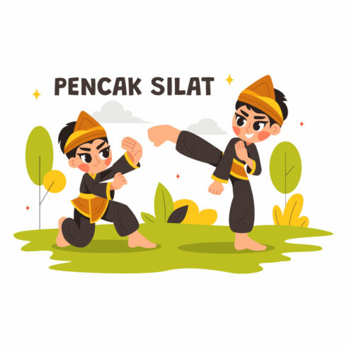 9 Pencak Silat Sport Illustration cover image.