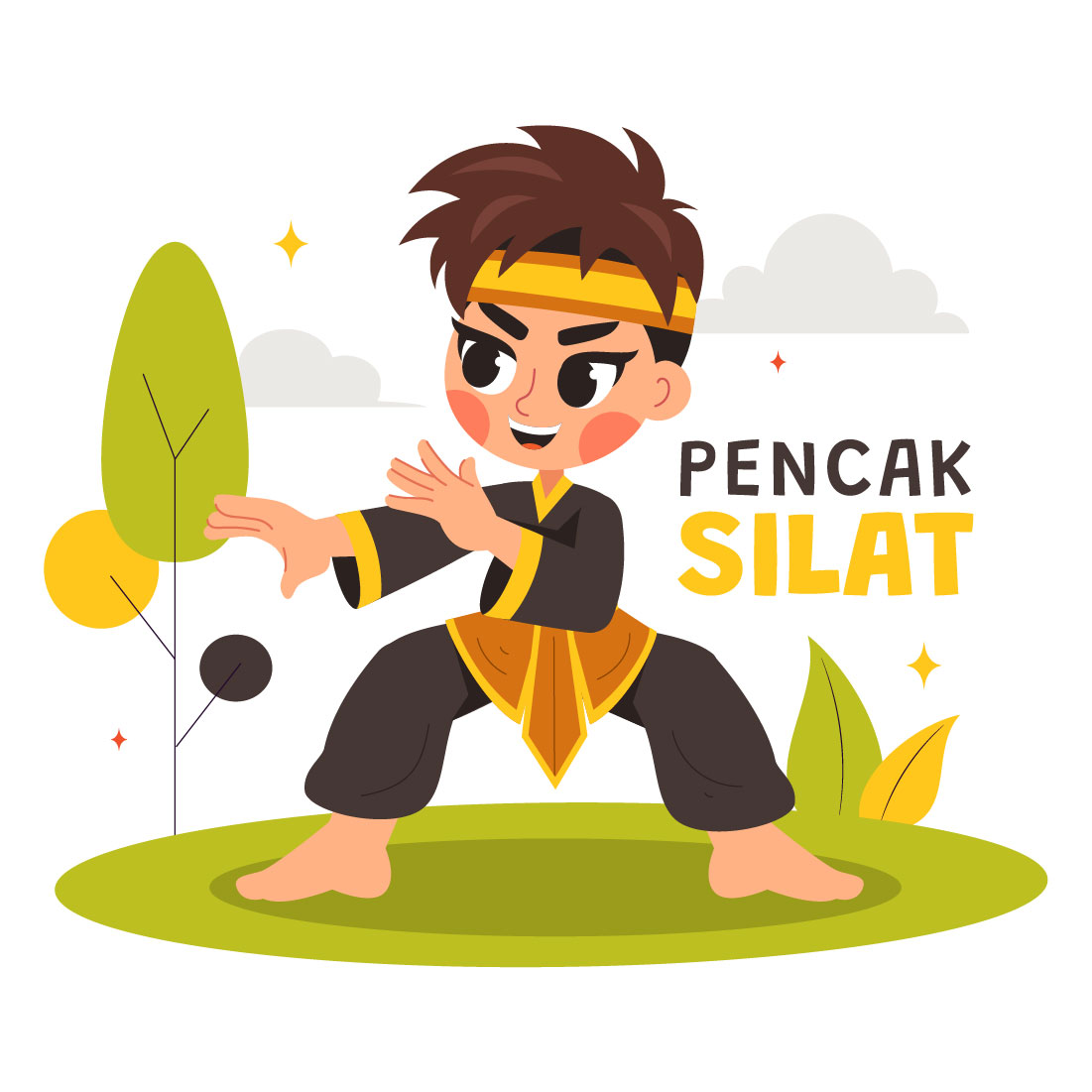 9 Pencak Silat Sport Illustration preview image.