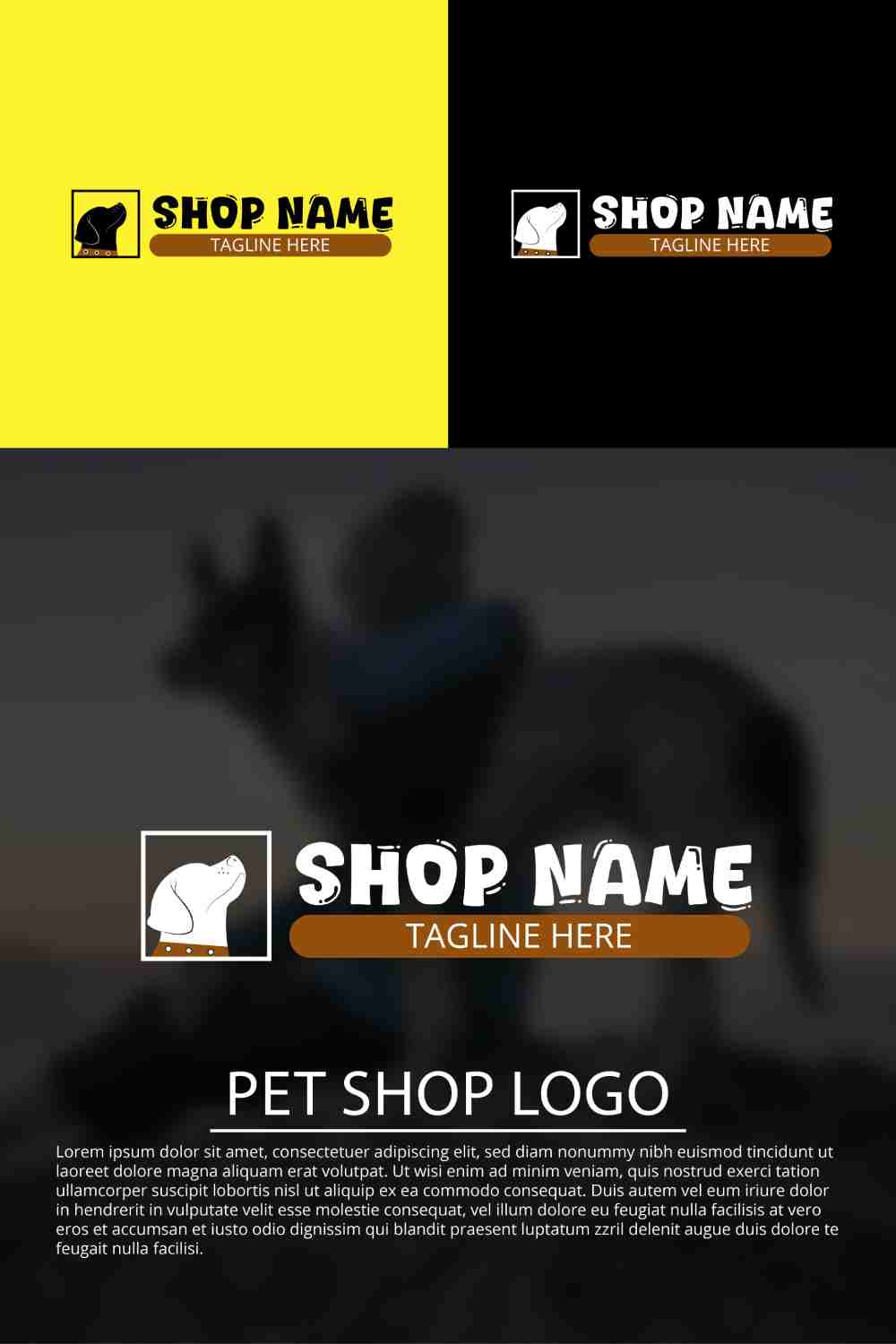 Pet Shop Logo pinterest preview image.