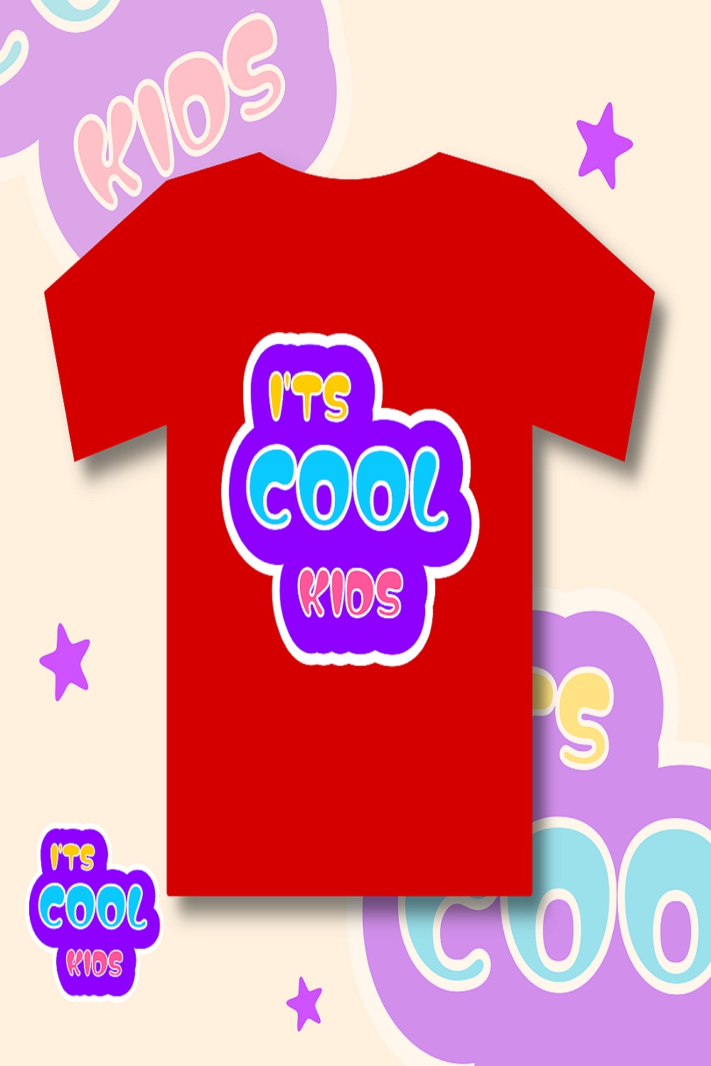 ITS COOL KIDS T-SHIRT pinterest preview image.