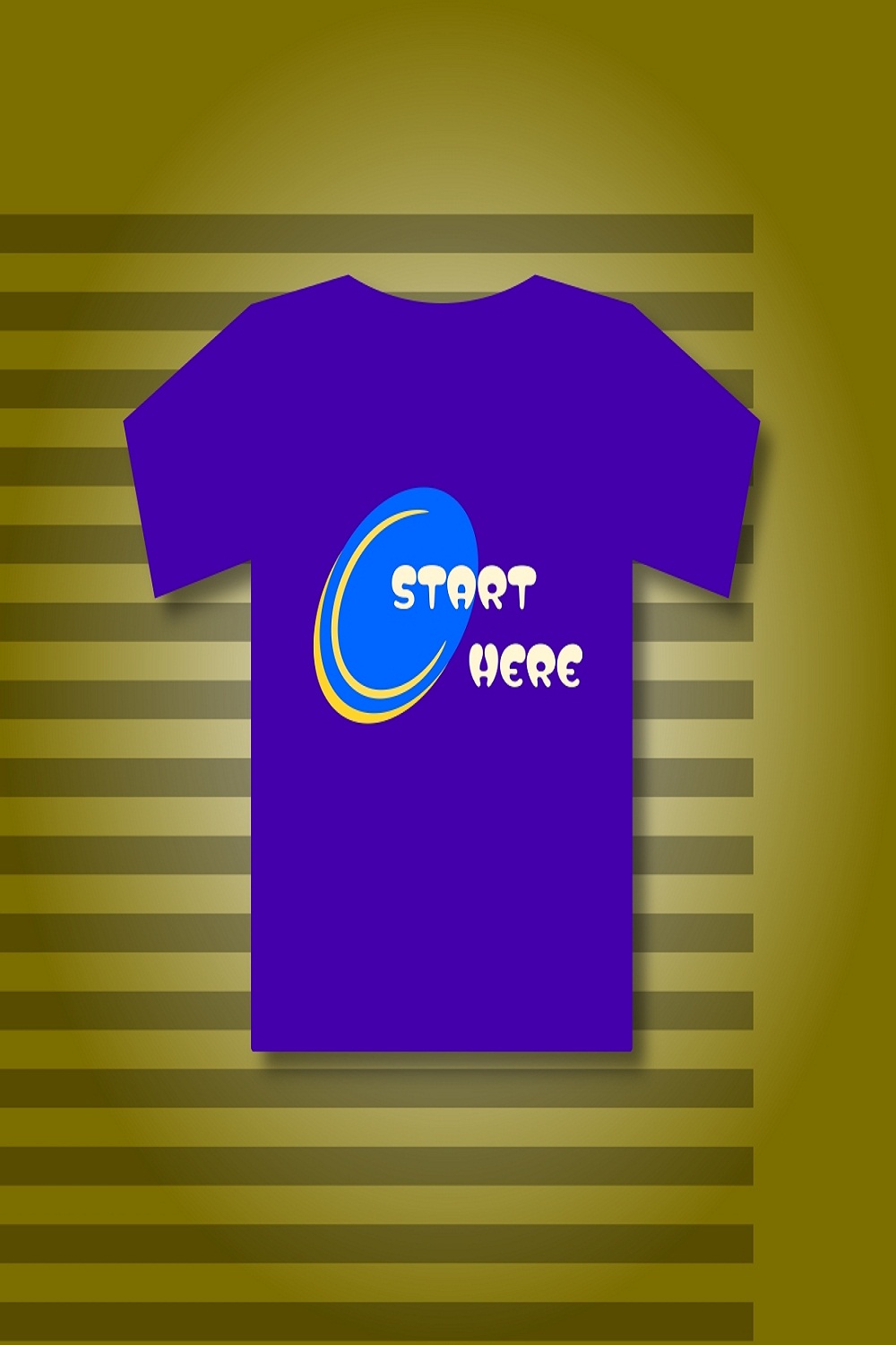 Start here t-shirt design pinterest preview image.