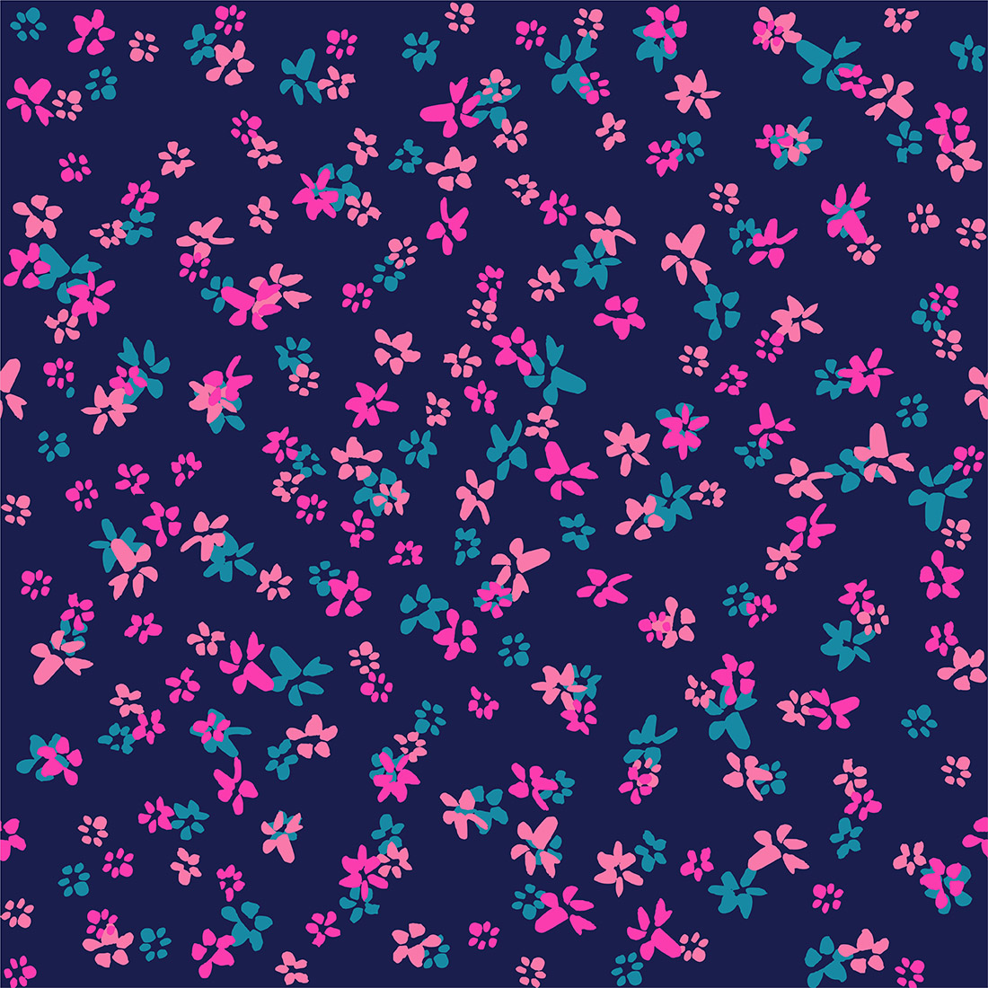 Pink Ditsy Flowers preview image.