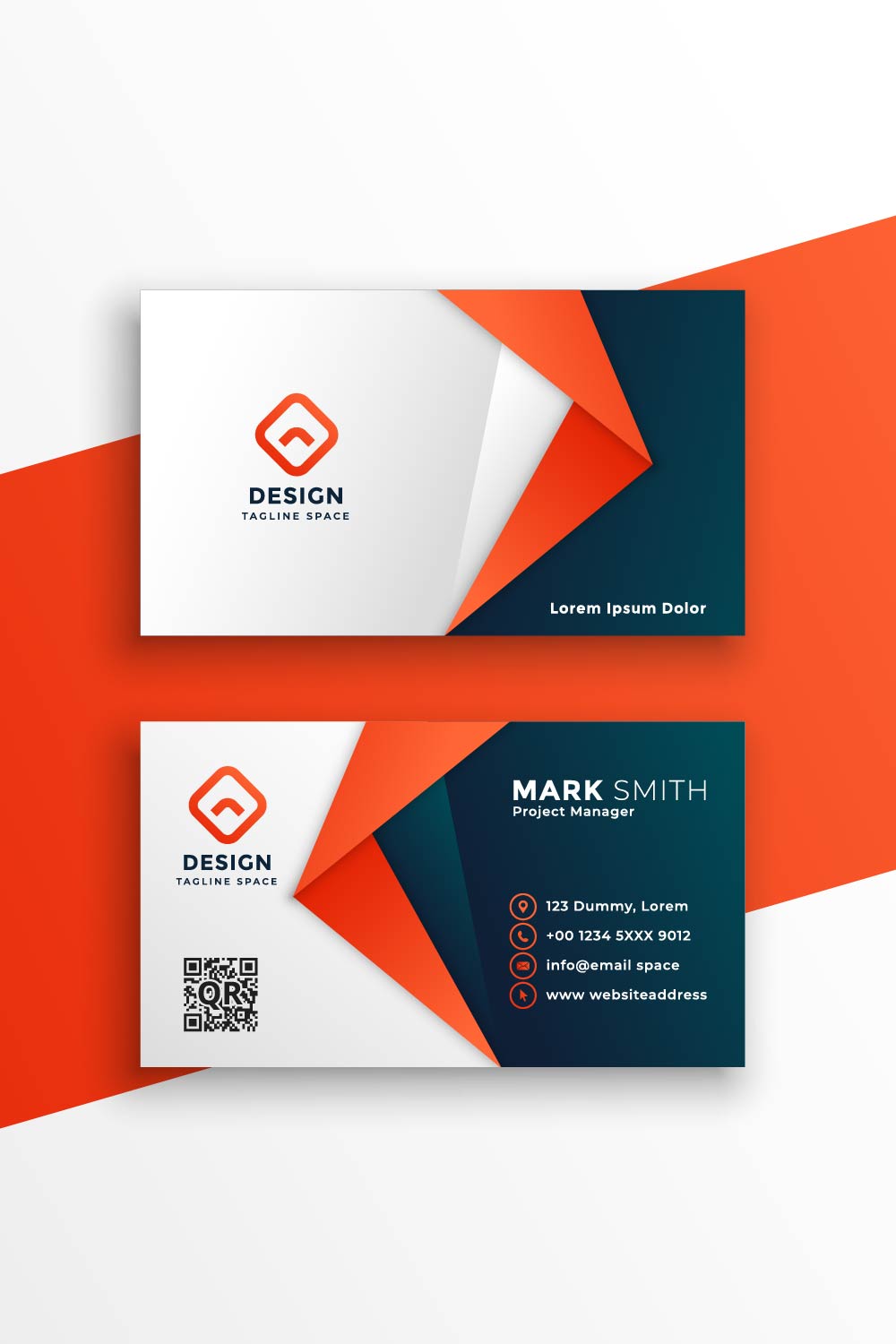 Professional-business-card-template-design pinterest preview image.