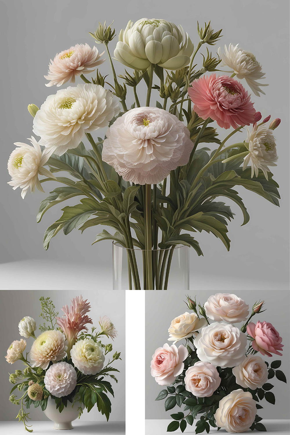 80+ High Resolution Botanical Study Featuring Realistic Floral Bouquet with Intricate Textures and Subtle Color Variations pinterest preview image.