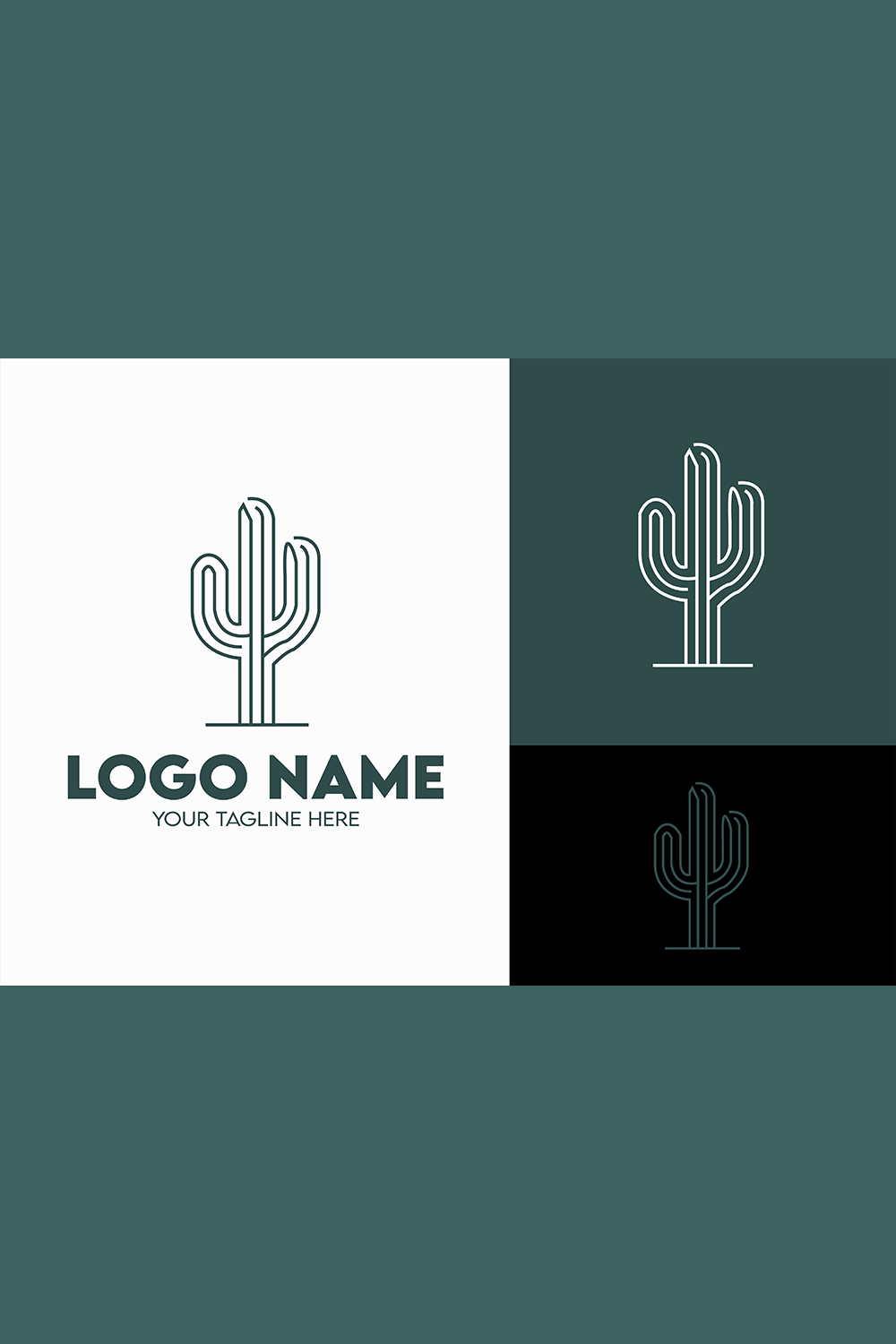 Modern Minimalist Botanical Logo Design for Businesses With Leaves, Professional Creative Monogram Botanical Floral Logo Design for Brands and companies pinterest preview image.